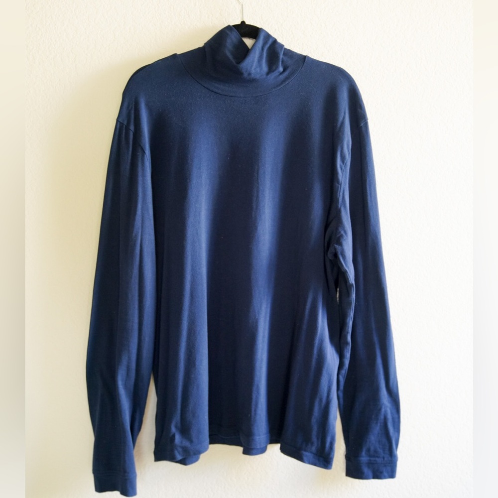 Topman Long Sleeve - Turtleneck - Dark Blue - US XXL
